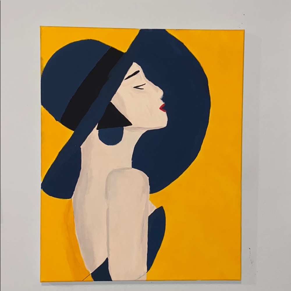 Lady in a Hat painting